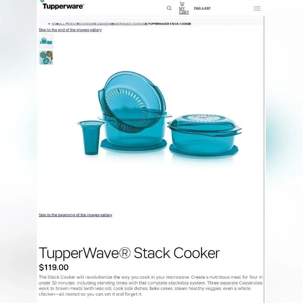 Tupperware TupperWave® Stack Cooker - Cobalt Blue - Picture 13 of 13
